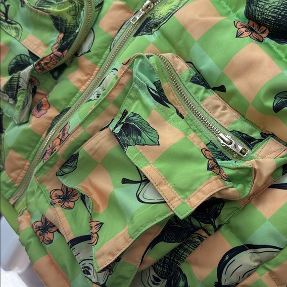 Colin LoCascio X Lisa Says Gah Green Apple Print Phoebe Puffer Jacket - Picture 8 of 16